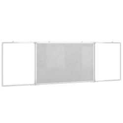 Tableau blanc magnétique pliable 160x50x1,7 cm aluminium 