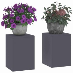 Supports de Plantes d'Extérieur Pillar 2 pcs Anthracite 24x24x35 cm Acier 