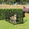 Chenil pour chien Noir 193,5x97x100 cm Acier 