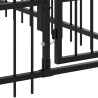 Chenil pour chien Noir 193,5x97x100 cm Acier 