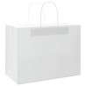 Sacs en papier 250 pcs avec poignées blanc 32x17x25 cm 