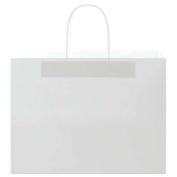 Sacs en papier 250 pcs avec poignées blanc 32x17x25 cm 