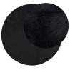 Tapis OVIEDO à poils courts noir Ø 120 cm 