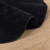 Tapis OVIEDO à poils courts noir Ø 120 cm 