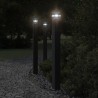 Lampadaire d'extérieur avec sortie noir 110 cm aluminium 