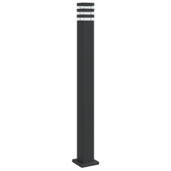 Lampadaire d'extérieur avec sortie noir 110 cm aluminium 