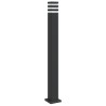 Lampadaire d'extérieur avec sortie noir 110 cm aluminium 