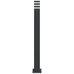 Lampadaire d'extérieur avec sortie noir 110 cm aluminium 