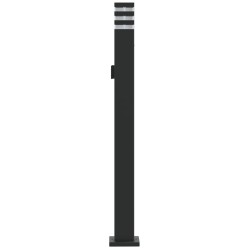 Lampadaire d'extérieur avec sortie noir 110 cm aluminium 