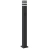 Lampadaire d'extérieur avec sortie noir 110 cm aluminium 