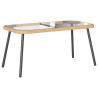 Set de Salle à Manger de Jardin 2 Pièces avec Coussins en Poly Rattan Naturel 