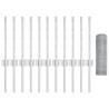 Poteaux de Clôture 11 pcs U-Channel 40 cm Acier Galvanisé 