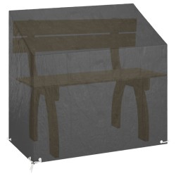 Housse de banc de jardin 8 œillets 130x70x70/88 cm polyéthylène 