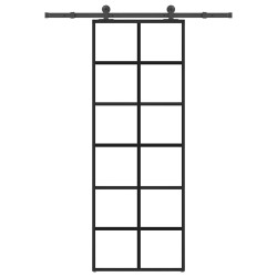 Porte coulissante avec kit de quincaillerie 76x205 cm Verre ESG 