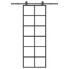 Porte coulissante avec kit de quincaillerie 76x205 cm Verre ESG 