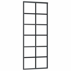 Porte coulissante avec kit de quincaillerie 76x205 cm Verre ESG 