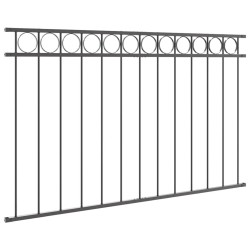 Panneau de clôture gris 1,7x1 m en acier 