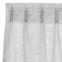 Rideaux 2 pcs Gris clair 140 x 140 cm Polyester 