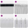 Rideaux 2 pcs Gris clair 140 x 140 cm Polyester 