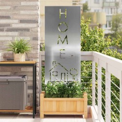 Panneau décoratif de jardin Argenté 50 x 140 cm Acier galvanisé 