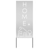 Panneau décoratif de jardin Argenté 50 x 140 cm Acier galvanisé 