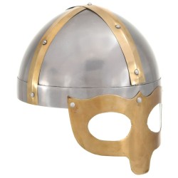 Casque de viking de réplique antique pour GN Argenté Acier 
