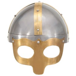 Casque de viking de réplique antique pour GN Argenté Acier 