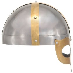 Casque de viking de réplique antique pour GN Argenté Acier 