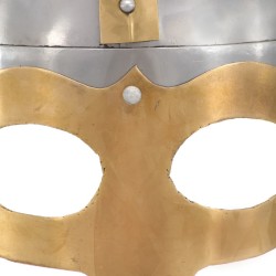 Casque de viking de réplique antique pour GN Argenté Acier 