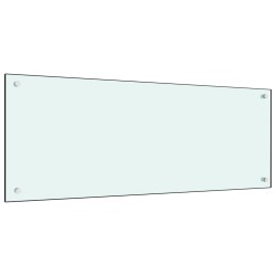  Dosseret de cuisine Blanc 100x40 cm Verre trempé 