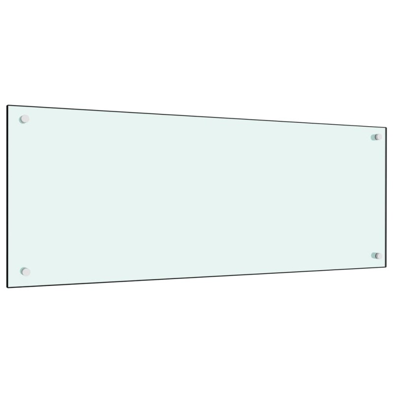  Dosseret de cuisine Blanc 100x40 cm Verre trempé 