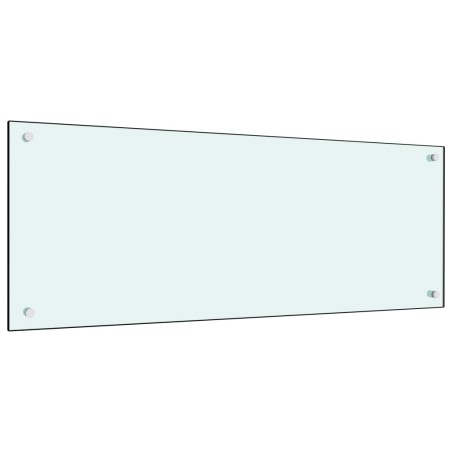  Dosseret de cuisine Blanc 100x40 cm Verre trempé 