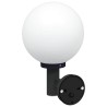 Appliques murales 2 pcs Acier inoxydable noir IP44 