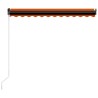 Auvent manuel rétractable 300x250 cm Orange et marron 