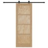 Porte coulissante avec kit de quincaillerie 78x211 cm en pin massif 