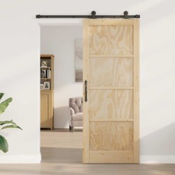Porte Coulissante avec Matériel ORKDAL en Bois de Pin Massif 