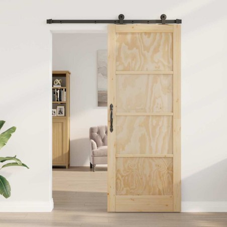 Porte Coulissante avec Matériel ORKDAL en Bois de Pin Massif 