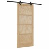 Porte coulissante avec ensemble quincaillerie 86x198,5 cm Bois de pin massif 