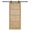 Porte coulissante avec ensemble quincaillerie 86x198,5 cm Bois de pin massif 