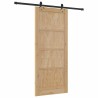 Porte coulissante avec ensemble quincaillerie 86x198,5 cm Bois de pin massif 