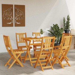 Chaises de jardin pliantes 6 pcs 36x46x86 cm Bois massif d'acacia 