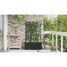 Jardinière de jardin avec treillis 2 pcs Noire 80x40x143 cm 