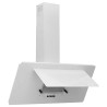 Hotte murale 90 cm Acier inoxydable et verre trempé Blanc 