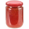 48 pcs Pots à confiture avec couvercle rouge Verre 230 ml 