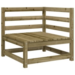 Canapé d'angle de jardin 70x70x67 cm bois de pin imprégné 