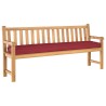 Coussins de Palette pour Banc 2 pcs Rouge Vin 180x40x8 cm Tissu Oxford 