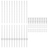 Poteaux de clôture 22 pcs U-Channel 120 cm en acier galvanisé. 