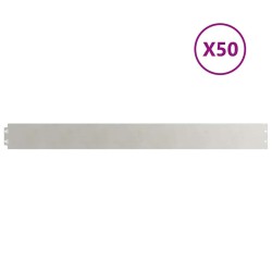 Bordures de pelouse 50 pcs 10x103 cm acier inoxydable 