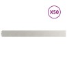 Bordures de pelouse 50 pcs 10x103 cm acier inoxydable 