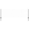 Poteaux de Clôture 5 pcs U-Channel Grands 80 cm en Acier 